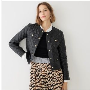 J Crew Collection quilted leather Lady Jacket